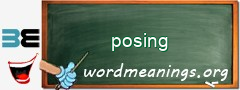 WordMeaning blackboard for posing